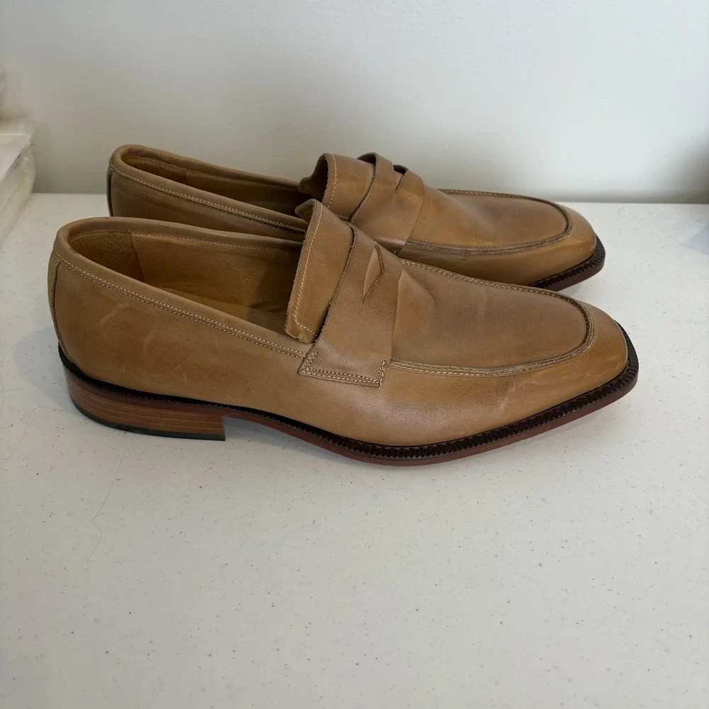 Fabio‎ De Marco Shoes Mens Size 43 Leather Loafers Made in Italy Dress Classic